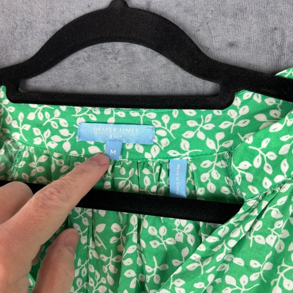 Draper James RSVP Green V-Neck Belted Floral Sundress Sz Med - Picture 3 of 10